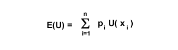 Expected utility function formula