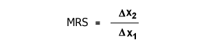 MARGINAL RATE OF SUBSTITUTION