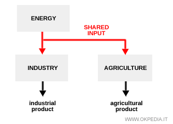 example of a shared production input across markets